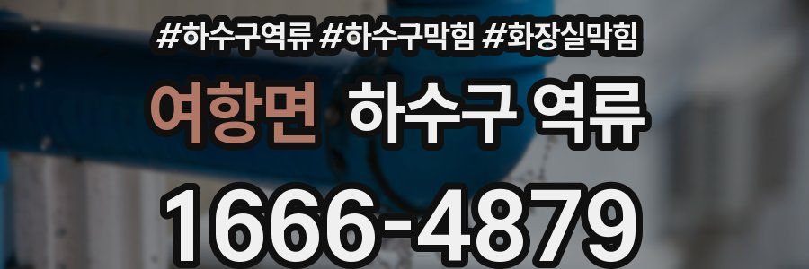 여항면 하수구 역류