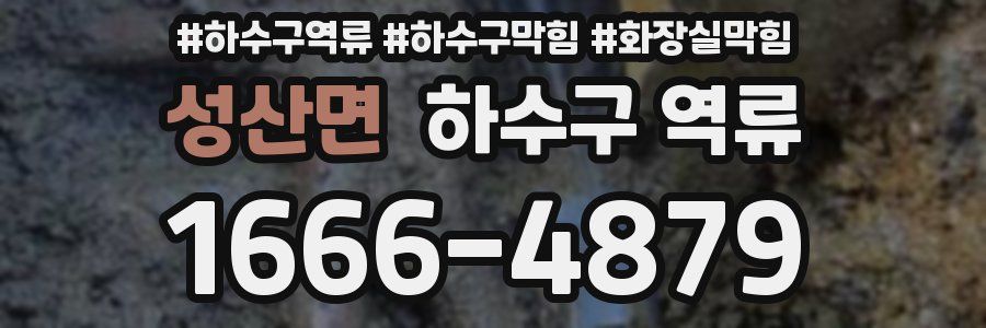 성산면 하수구 역류