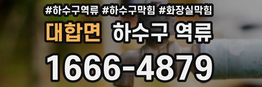 대합면 하수구 역류