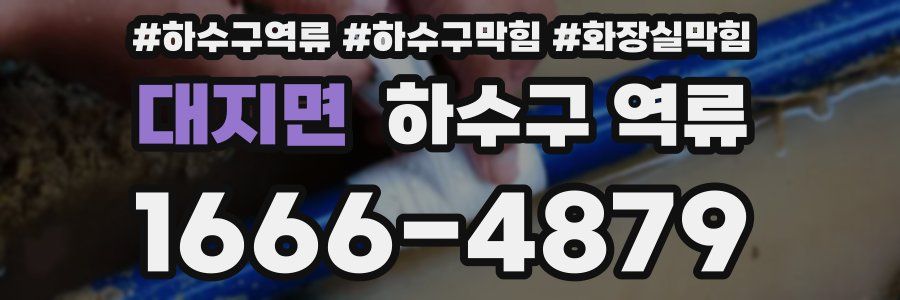 대지면 하수구 역류