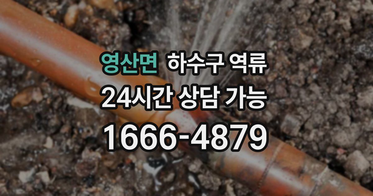 영산면 하수구 역류