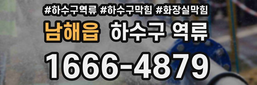 남해읍 하수구 역류