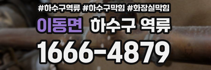 이동면 하수구 역류