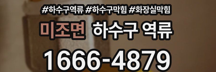 미조면 하수구 역류