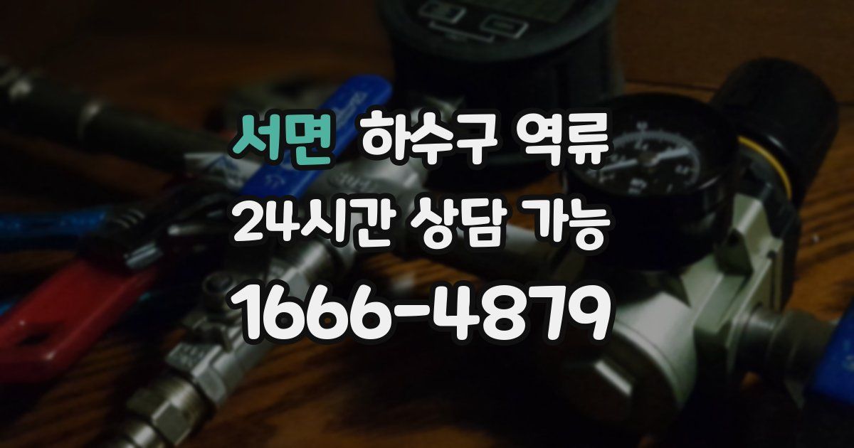 서면 하수구 역류