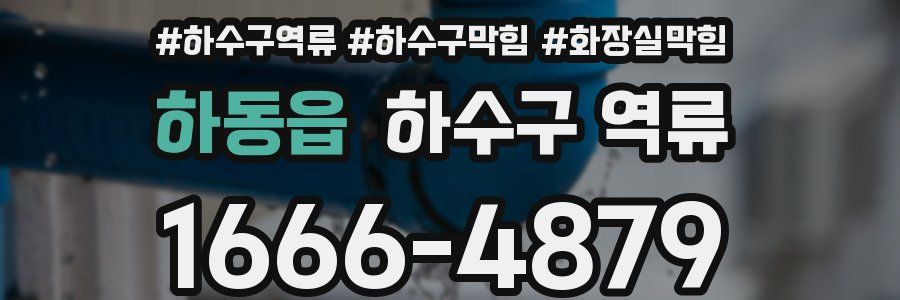하동읍 하수구 역류