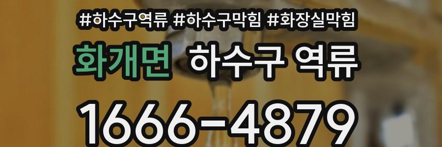 화개면 하수구 역류