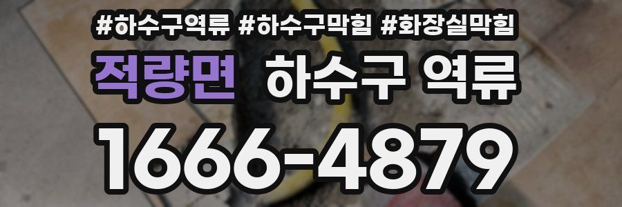 적량면 하수구 역류