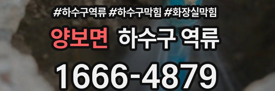 양보면 하수구 역류