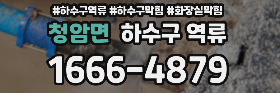 청암면 하수구 역류