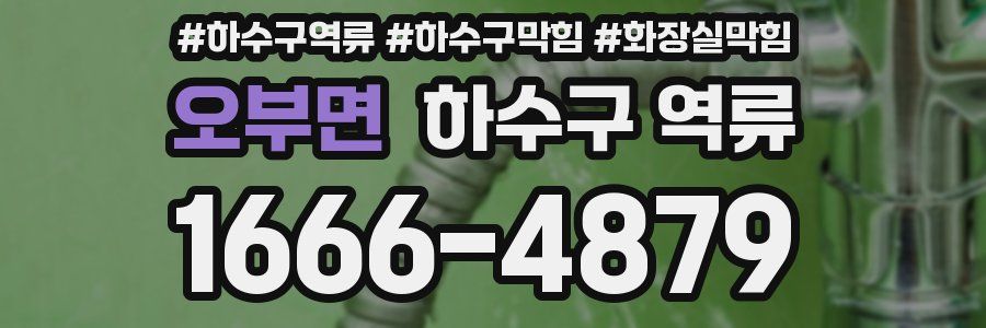 오부면 하수구 역류