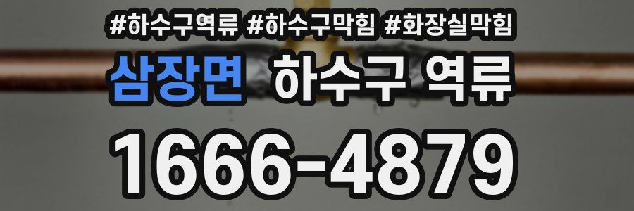 삼장면 하수구 역류