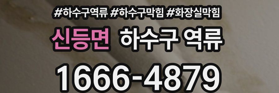 신등면 하수구 역류