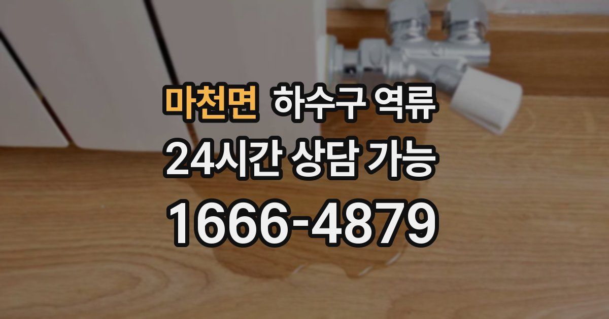 마천면 하수구 역류