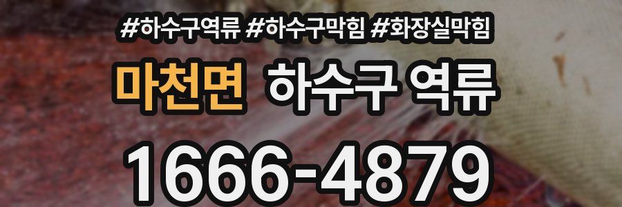 마천면 하수구 역류