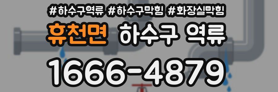 휴천면 하수구 역류