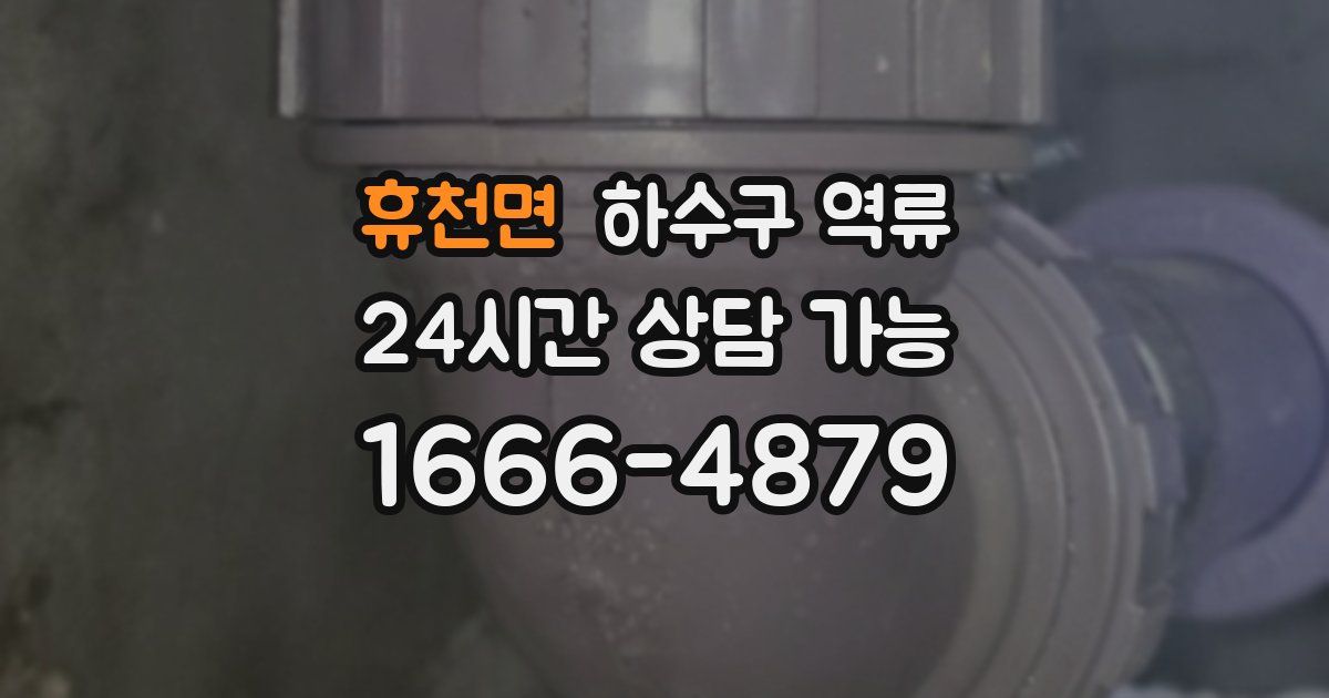 휴천면 하수구 역류