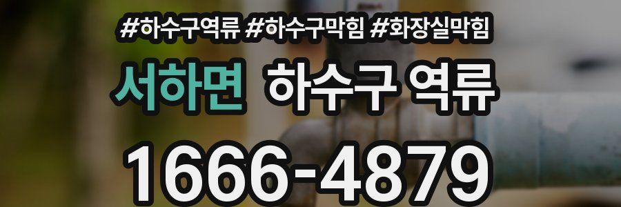 서하면 하수구 역류