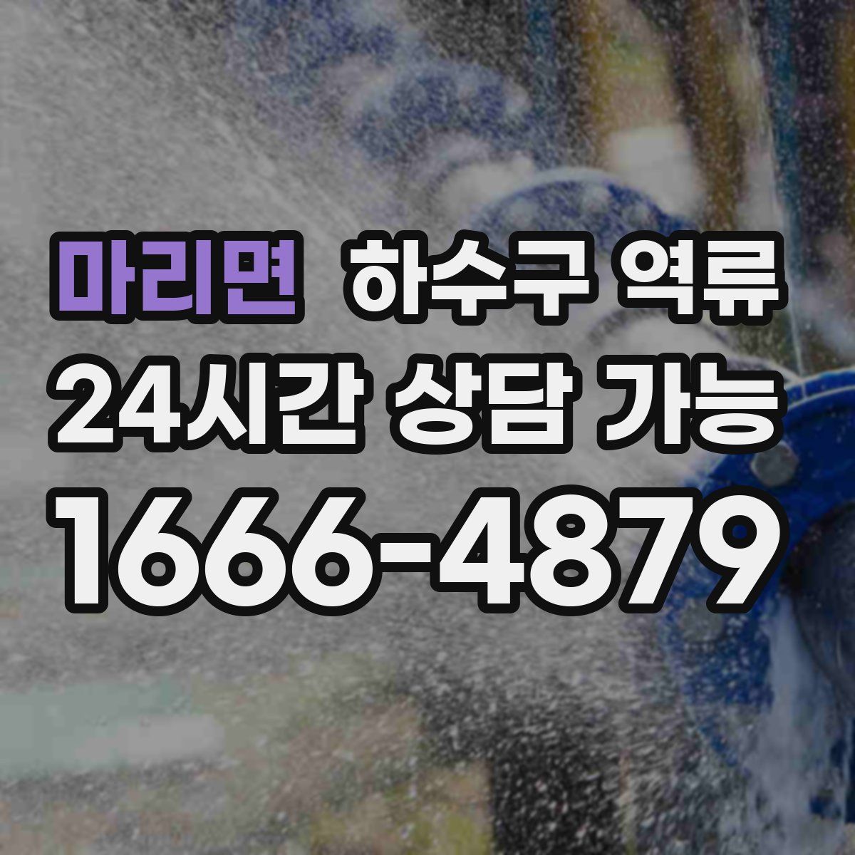 마리면 하수구 역류