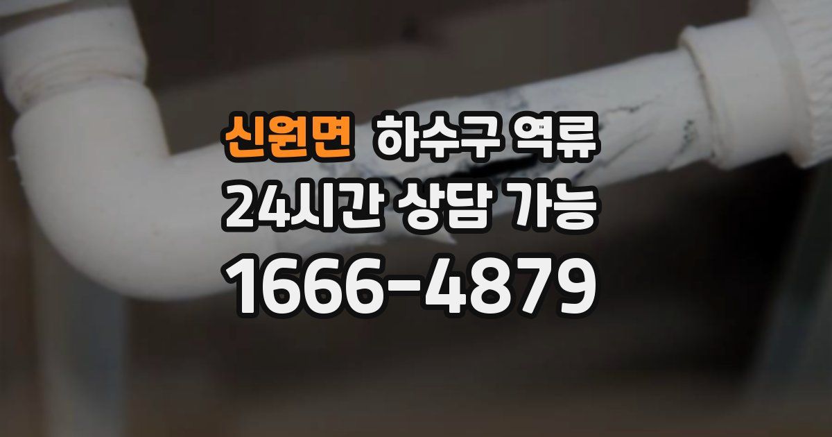 신원면 하수구 역류