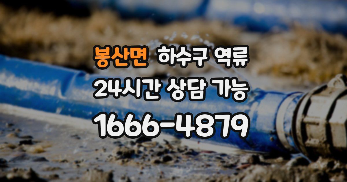 봉산면 하수구 역류