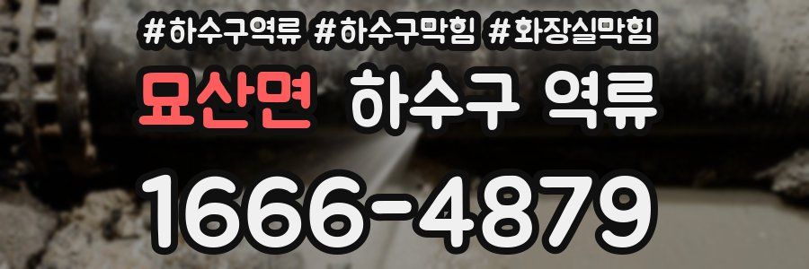 묘산면 하수구 역류