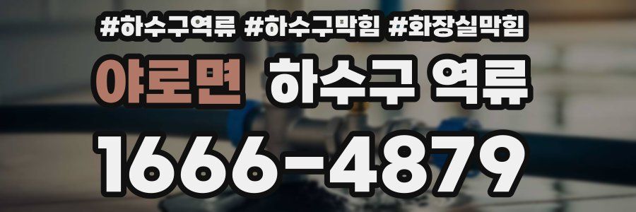 야로면 하수구 역류