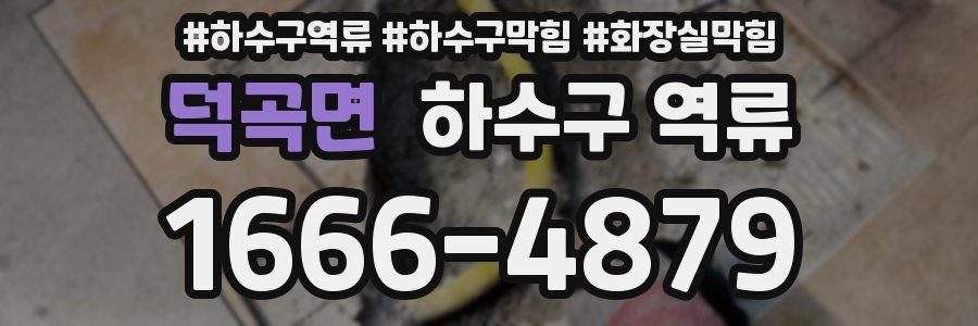 덕곡면 하수구 역류