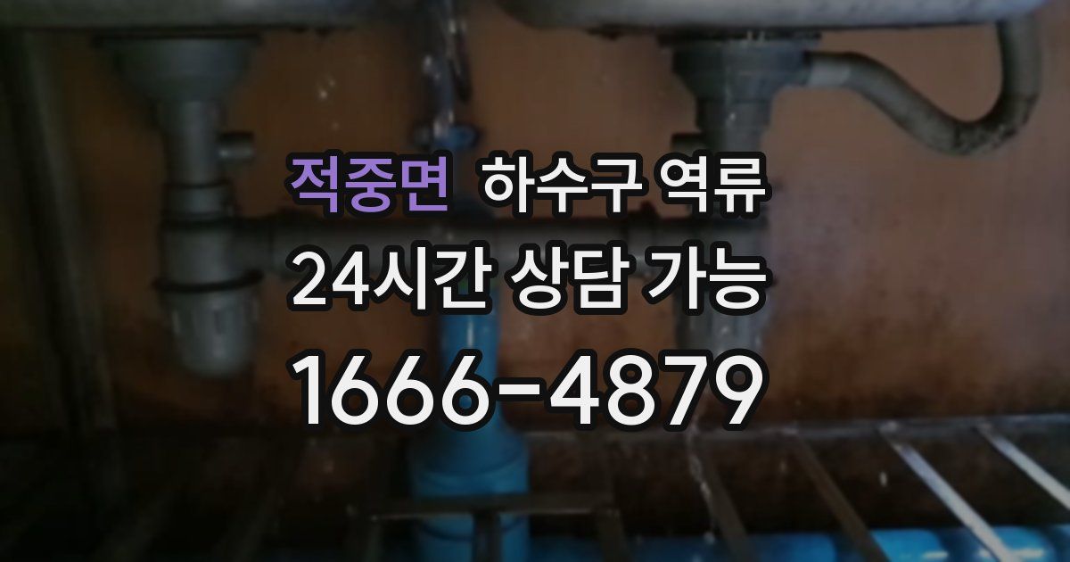 적중면 하수구 역류