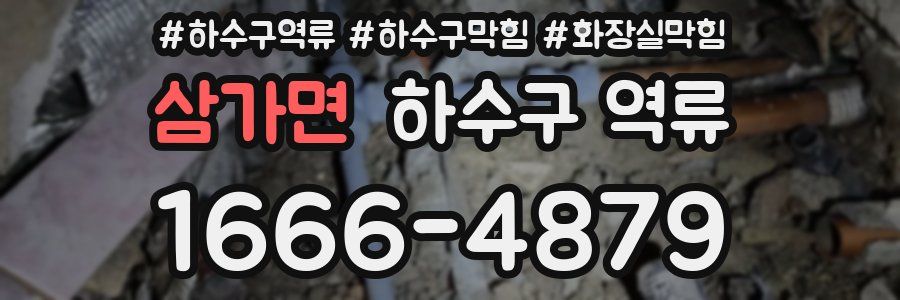 삼가면 하수구 역류