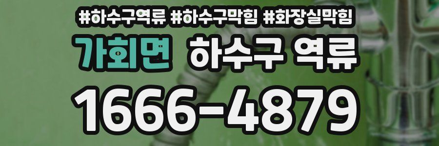 가회면 하수구 역류