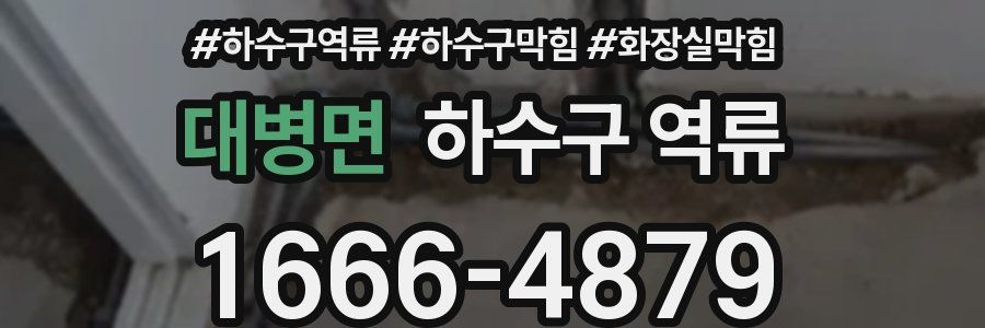 대병면 하수구 역류