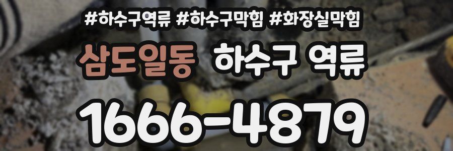 삼도일동 하수구 역류