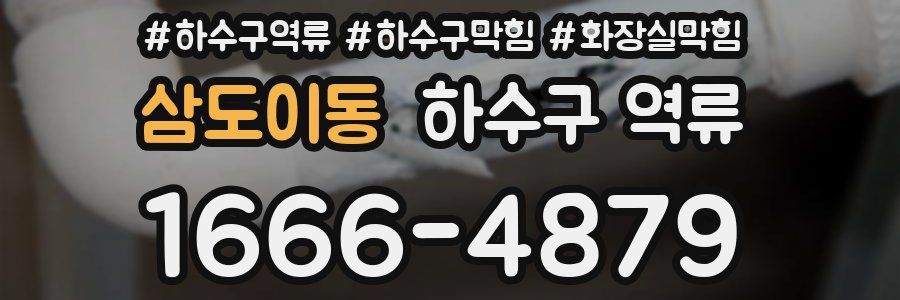 삼도이동 하수구 역류