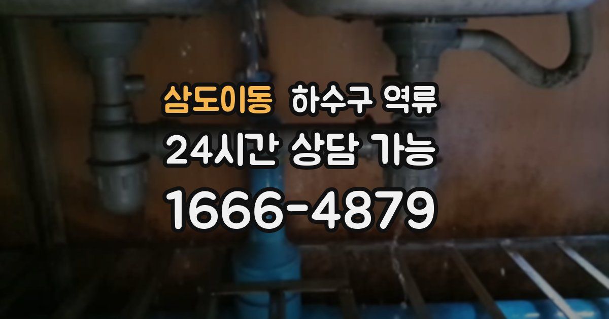 삼도이동 하수구 역류