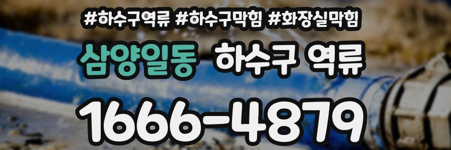 삼양일동 하수구 역류