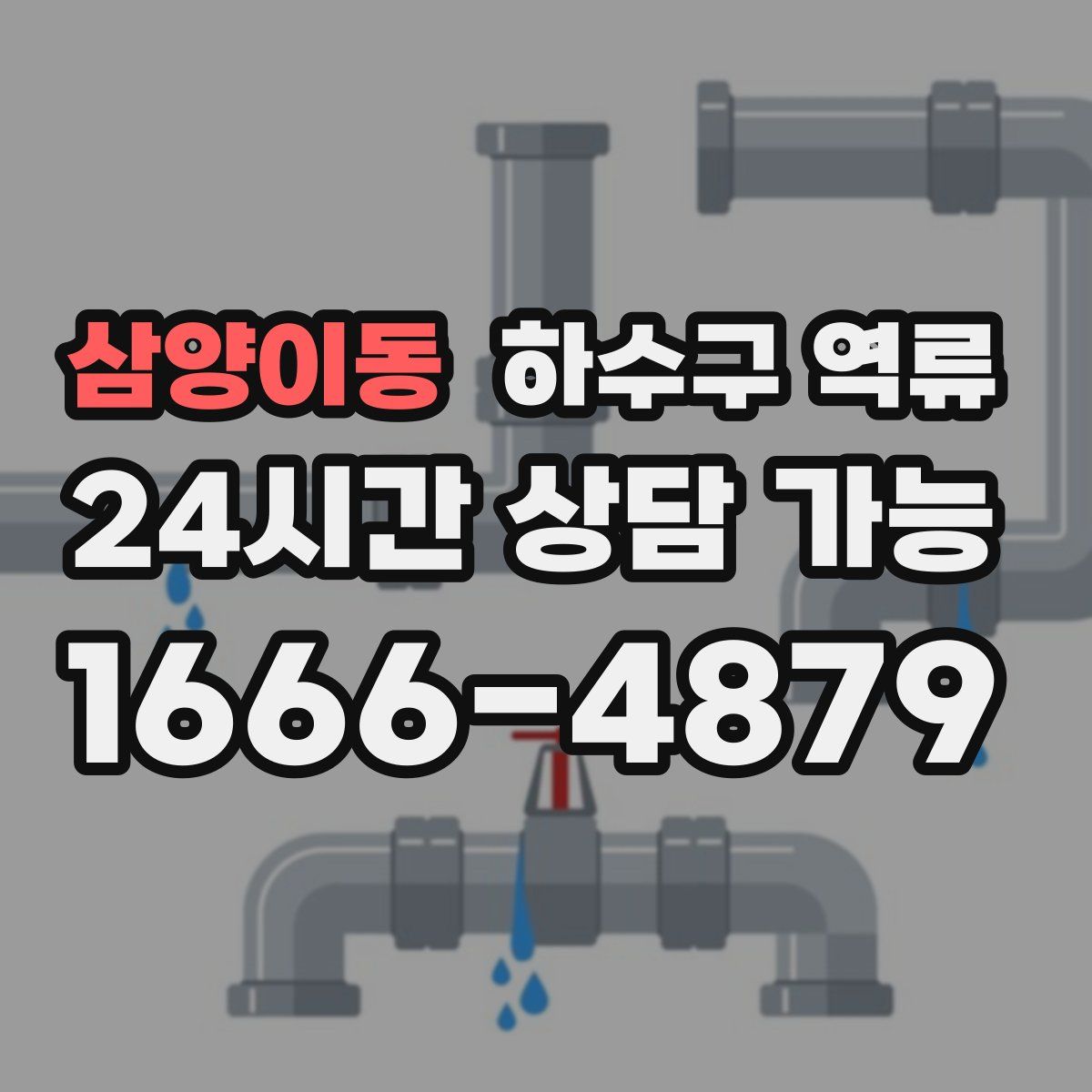 삼양이동 하수구 역류
