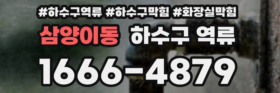 삼양이동 하수구 역류