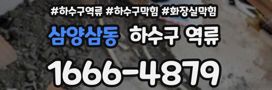삼양삼동 하수구 역류