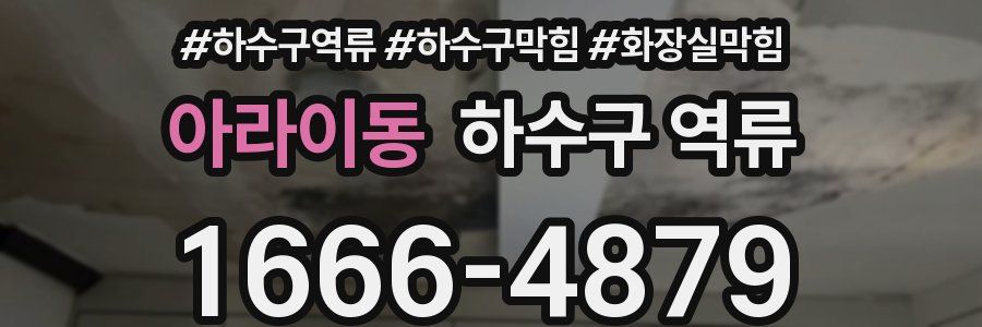 아라이동 하수구 역류