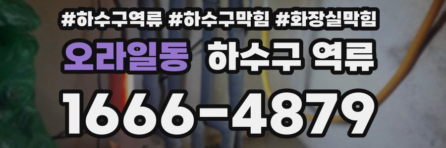 오라일동 하수구 역류