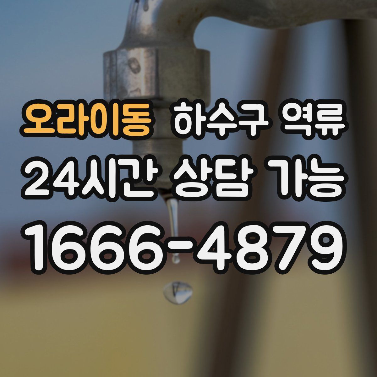 오라이동 하수구 역류