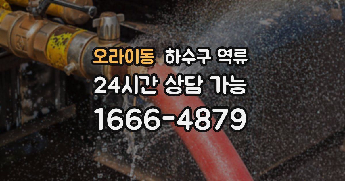 오라이동 하수구 역류