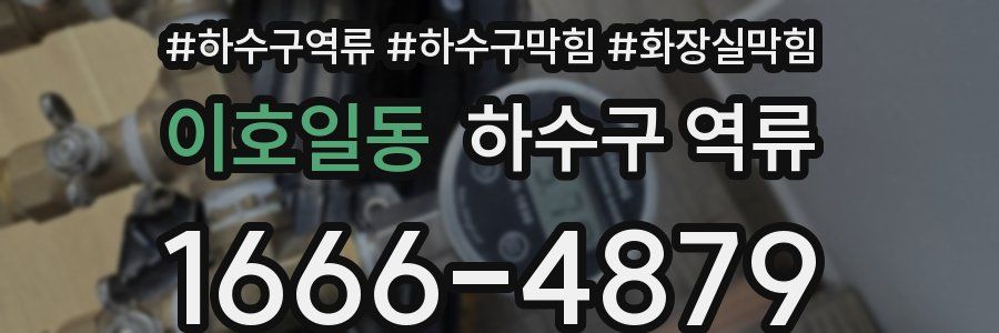 이호일동 하수구 역류