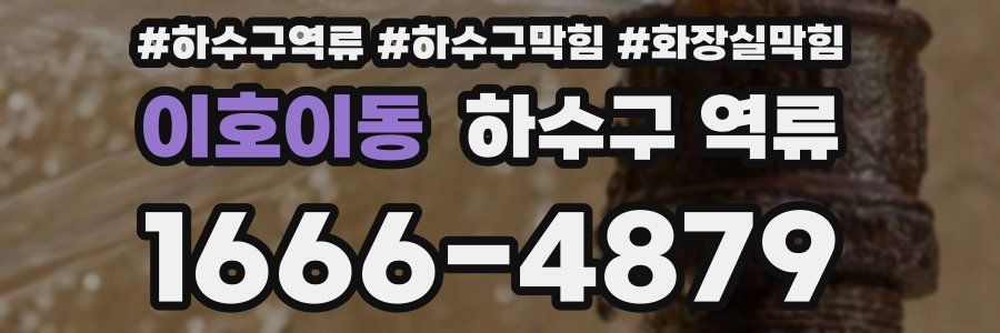 이호이동 하수구 역류