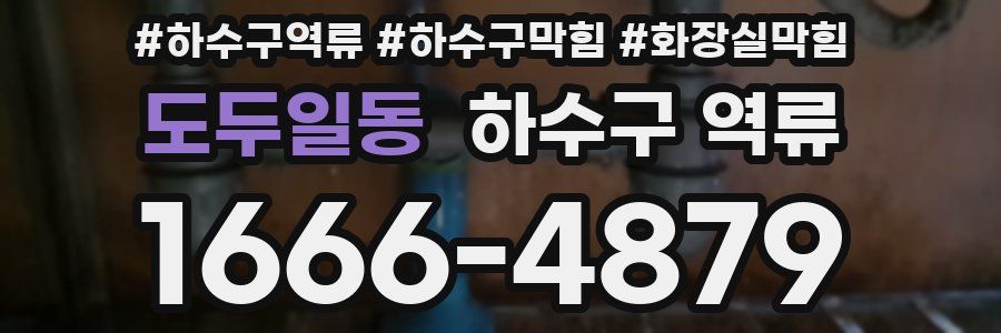 도두일동 하수구 역류