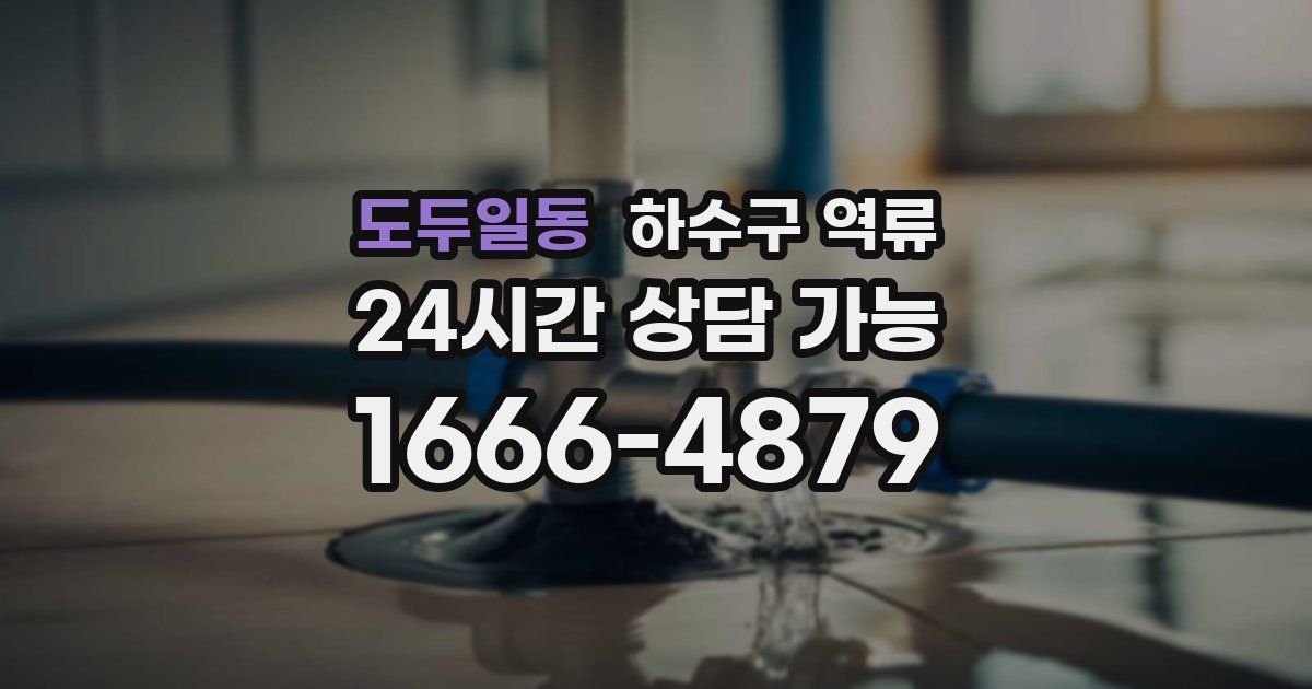 도두일동 하수구 역류