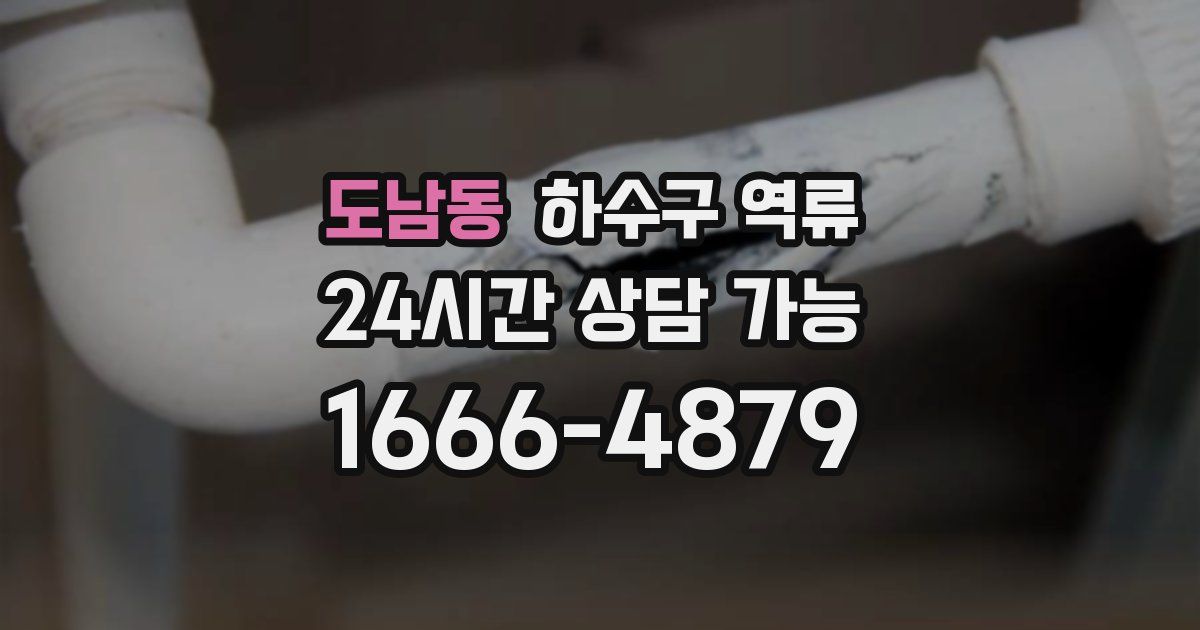 도남동 하수구 역류