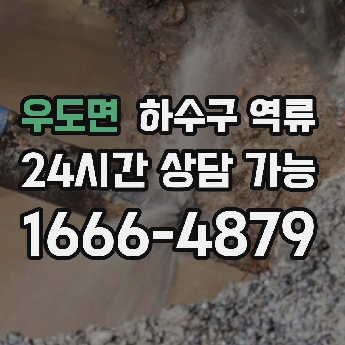 우도면 하수구 역류