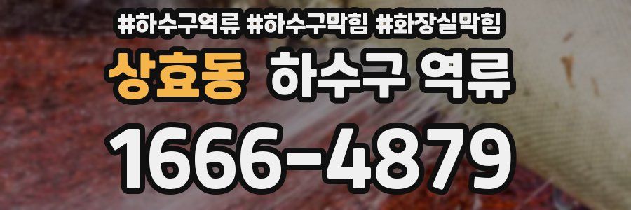 상효동 하수구 역류